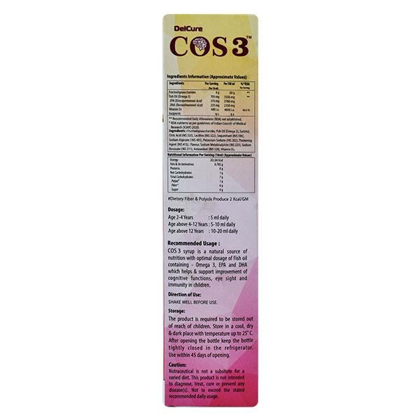 COS3 SUGAR FREE DELICIOUS MANGO FLAVOUR Syrup 200ml - Supplements-Vam