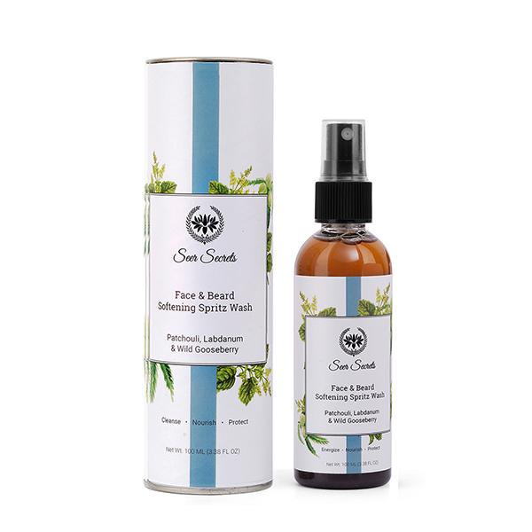 Seer Secrets Face & Beard Softening Spritz Wash - Patchouli, Labdanum & Wild Gooseberry 100 ml - Beard Softener