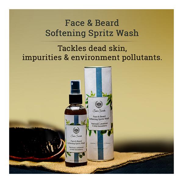 Seer Secrets Face & Beard Softening Spritz Wash - Patchouli, Labdanum & Wild Gooseberry 100 ml - Beard Softener