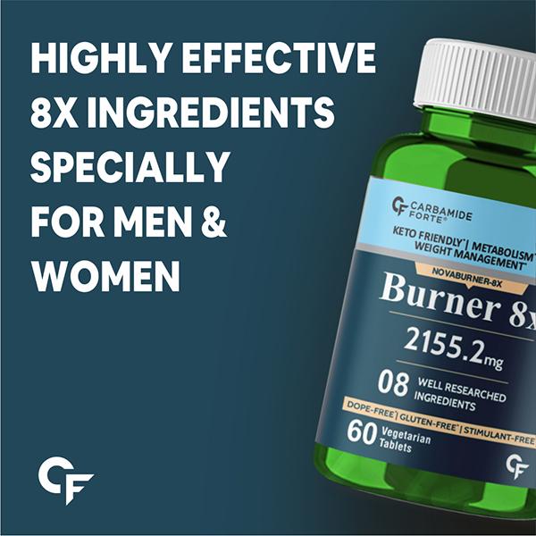 CF Novaburner-8X Extra Srength Weight Management Veg Tablet 60's - Weight Gain