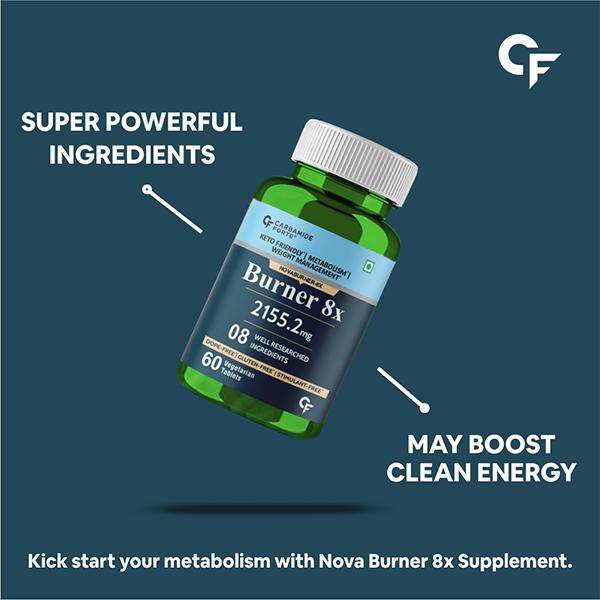 CF Novaburner-8X Extra Srength Weight Management Veg Tablet 60's - Weight Gain