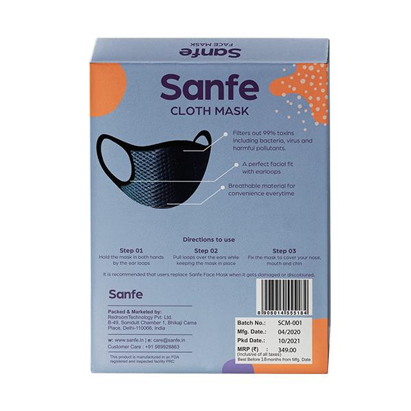 Sanfe Cloth Mask (Pack of 2 x 5's) - Face Mask
