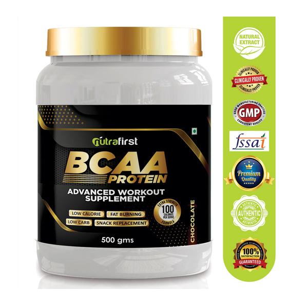 Nutrafirst Bcaa Proteins Powder - Chocolate Flavour 500 gm - Bcaa Supplements