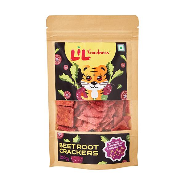 Lil Goodness Snack Crackers - Beetroot 100 gm - General Health