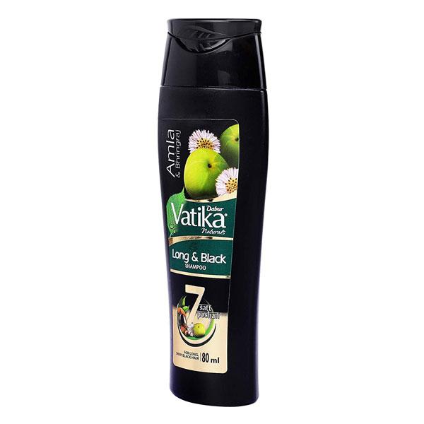 Dabur Vatika Naturals Long & Black Shampoo - Amla & Bhringraj 80 ml - Shampoos