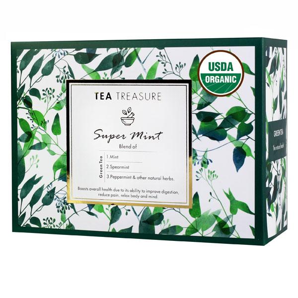 Tea Treasure Green Tea Bag - Super Mint 18's - Teas