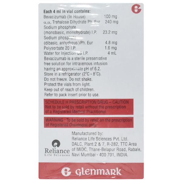 BEVICRA 100mg Injection 1's - Cancer Oncology-Tar