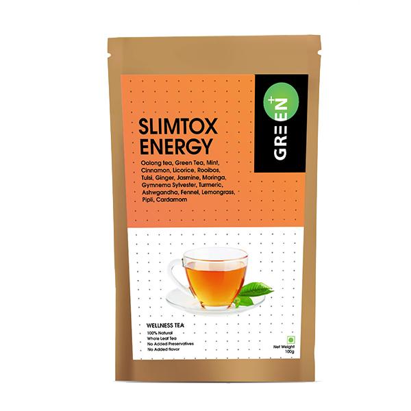 Green+ Slimtox Energy Wellness Tea Leaves 100 gm - Teas