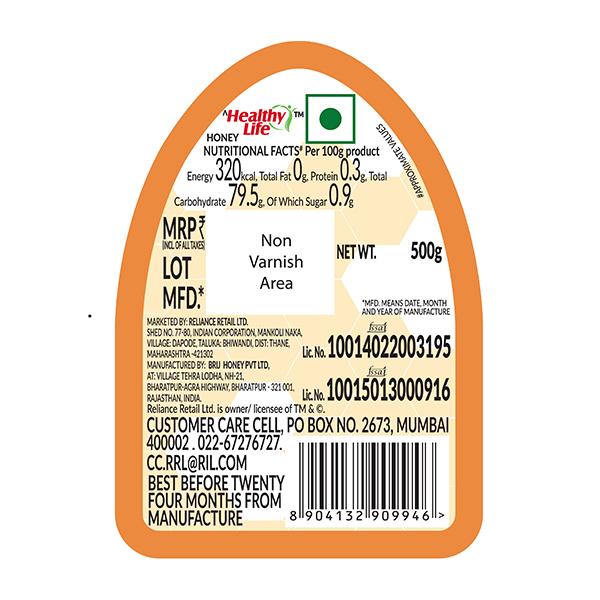 Healthy Life Natural Honey 500 gm - Honey