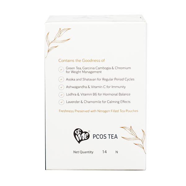 &Me PCOS Green Tea with Ayurvedic Herbs & Micronutrients - Lavender Chamomile 14's - Teas