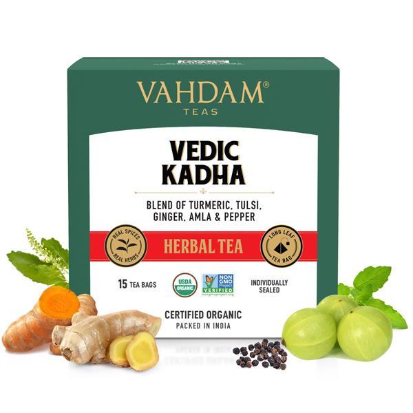 Vahdam Herbal Tea Bags - Vedic Kadha 15's - Teas