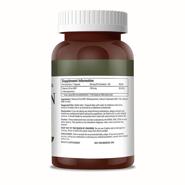 Abbie's Nutrition Plus Vitamin-K2 100 mcg Capsule 120's - Multi-Vitamins