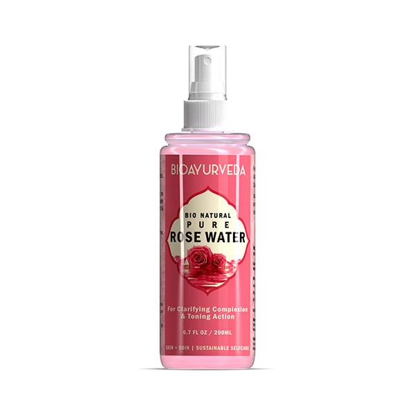 Bioayurveda Bio Natural Pure Rose Water 200 ml - Toners
