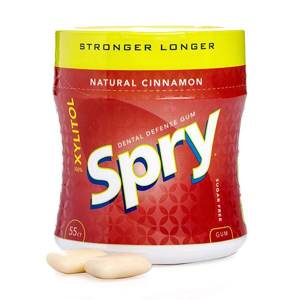 Spry Dental Defense Sugar Free Gum - Natural Cinnamon 55's - Mouth Refreshners