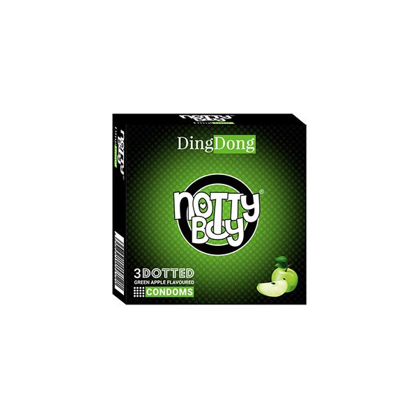 Netmeds | NottyBoy DingDong Dotted Condoms - Green Apple 3's