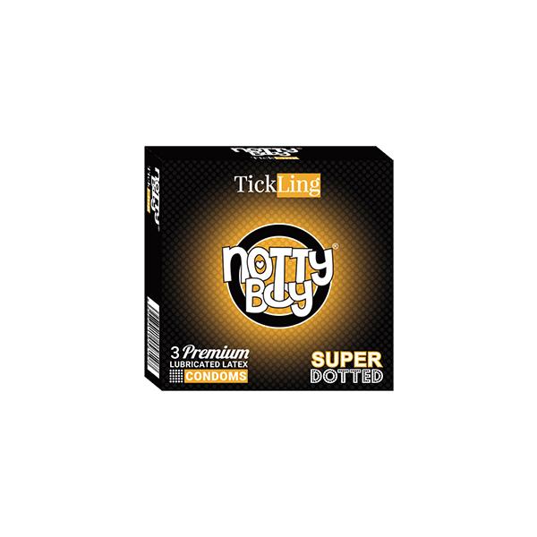 Netmeds | NottyBoy TickLing Premium Lubricated Latex Condoms - Super Dotted 3's