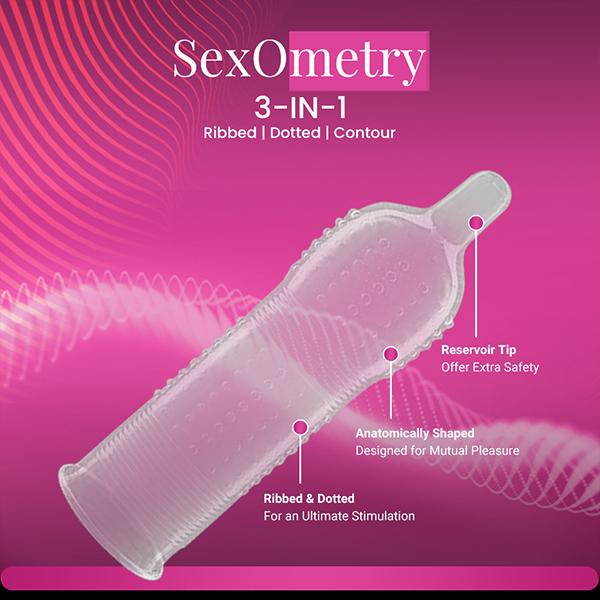 NottyBoy Premium Multi Textured Condoms - SexOmetry 3's - Plain/Flavoured Condoms