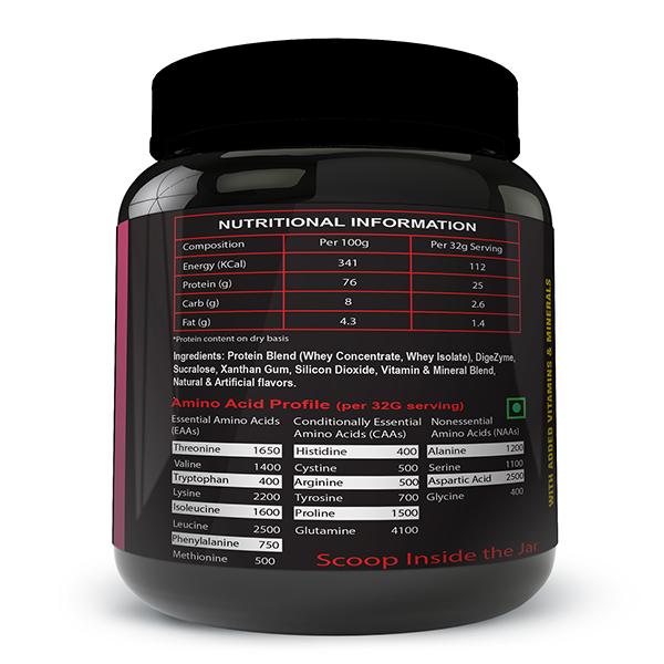 SOS Nutrition Muscular Whey Protein Powder - Strawberry Flavour 2 lb - Whey Proteins