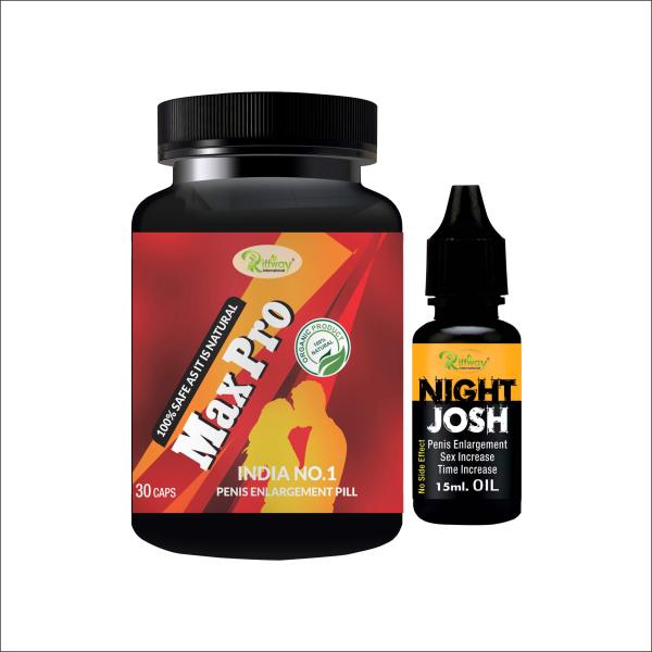 Riffway Max Pro Capsule 30's + Night Josh Oil 15 ml - Sexual Healthcare