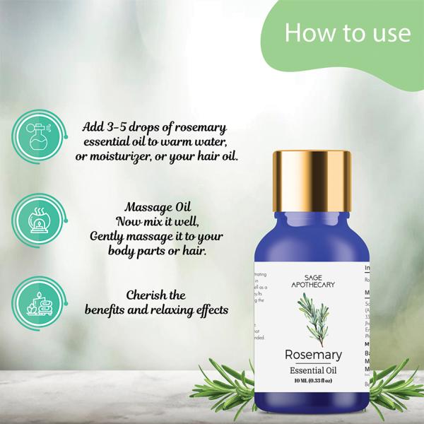 Sage Apothecary Essential Oil - Rosemary 10 ml - Essential Oils