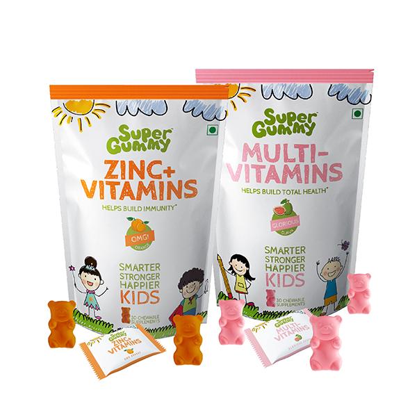 Super Gummy Combo Pack Gummies - Zinc + Vitamins & Multi-Vitamins 30's - Multi-Vitamins