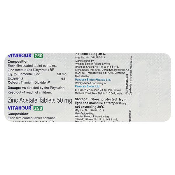 VITAHOUR Z50 Tablet 10's - Supplements-Vam