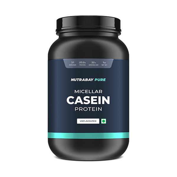 Netmeds | Nutrabay Pure Micellar Casein Protein Isolate - Unflavoured 1 kg