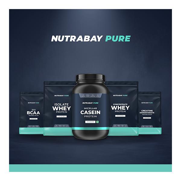Nutrabay Pure Micellar Casein Protein Isolate - Unflavoured 1 kg - Whey Proteins