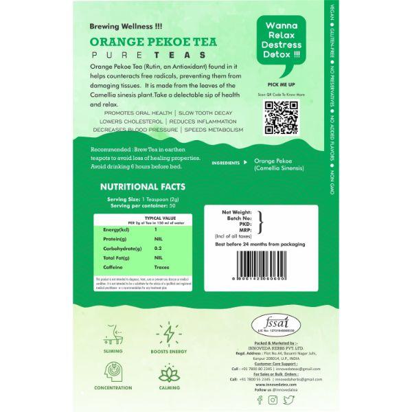 Innoveda Orange Pekoe Whole tea leaves 100 gm - Teas