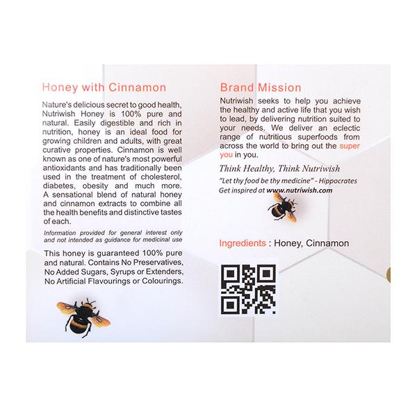 Nutriwish Honey with Cinnamon 350 gm - General Health