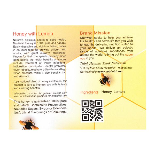 Nutriwish Honey with Lemon 350 gm - General Health