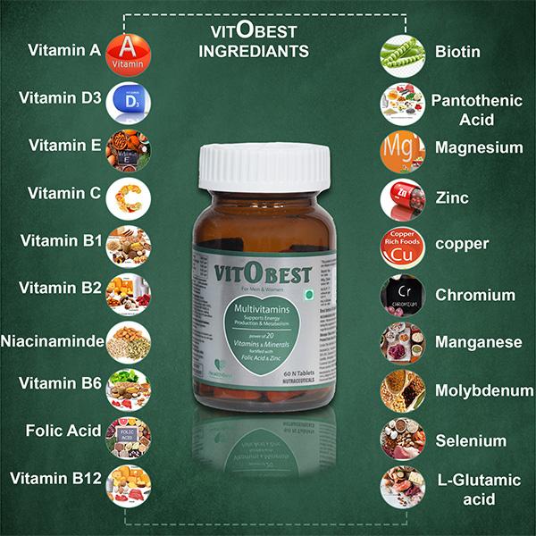 HealthBest VitOBest Tablet 60's - Multi-Vitamins