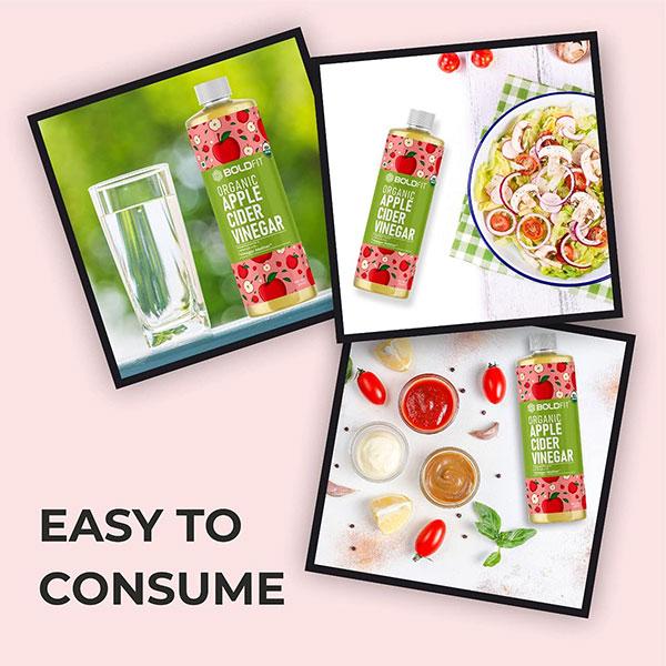Boldfit Organic Apple Cider Vinegar Juice 1000 ml - Herbal Juices