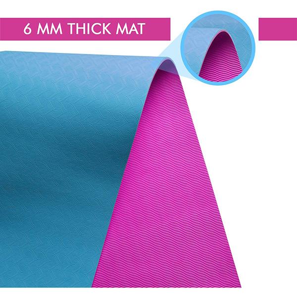 Boldfit Yoga Mat - Pink & Blue 1's - Workout Essentials