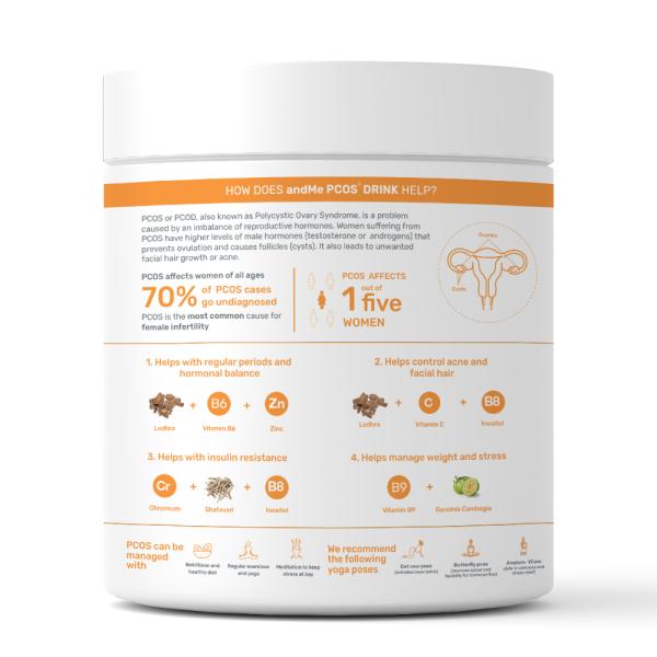andMe PCOS Drink Powder - Mixed Berries 250 gm - General Health