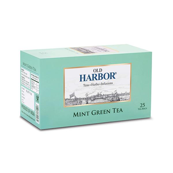 Old Harbor Tea Bags - Mint Green Tea 25's - Herbal/Green Teas