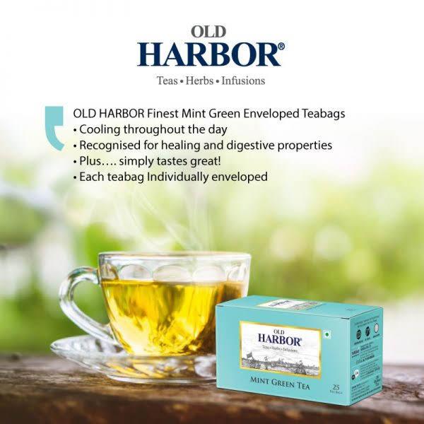 Old Harbor Tea Bags - Mint Green Tea 25's - Herbal/Green Teas