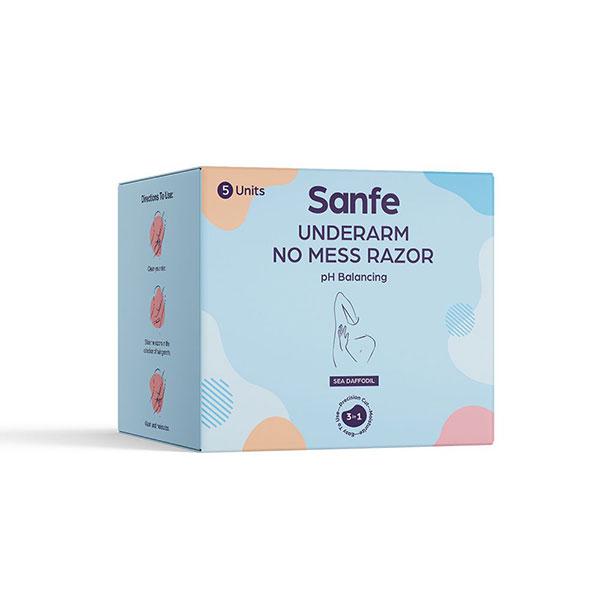 Netmeds | Sanfe Underarm No Mess Razor - Sea Daffodil 5's
