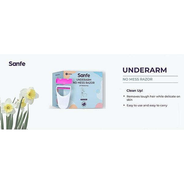 Sanfe Underarm No Mess Razor - Sea Daffodil 5's - Hair Removal Accessories