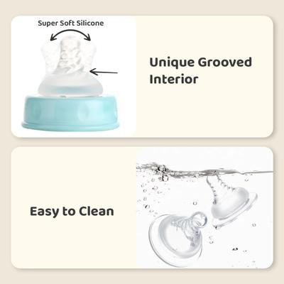 R for Rabbit - First Feed Glass Feeding Bottle 150 ml - Sea Green - Feeding & Nursing