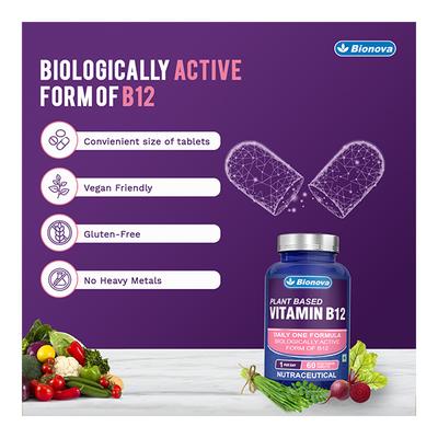 Bionova Plant Based Vitamin B12 Veg Tablet 60's - Multi-Vitamins