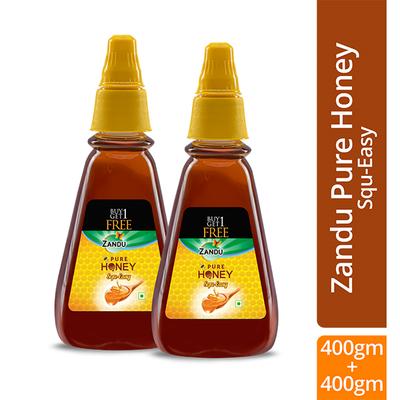 Zandu Pure Honey Squ-Easy (Pack of 2 x 400 gm) - Honey