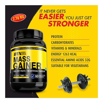 BTN Mass Gainer Powder 2.16 kg - Weight Gain
