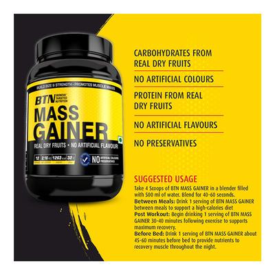 BTN Mass Gainer Powder 2.16 kg - Weight Gain