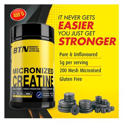 BTN Micronized Creatine Powder 400 gm - Amino Acids