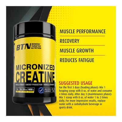 BTN Micronized Creatine Powder 400 gm - Amino Acids