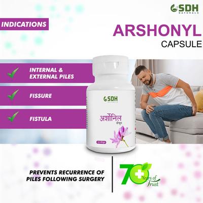 Shree Dhanwantri Herbals Arshonyl Capsule 60's - Speciality Medicines