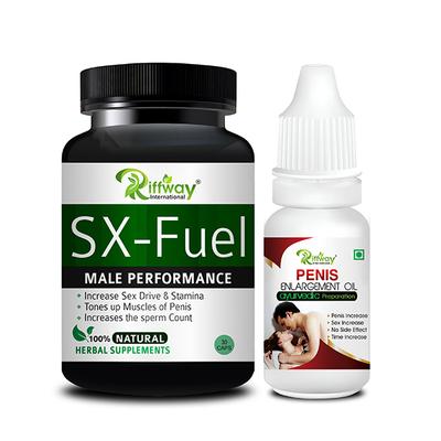Riffway SX-Fuel Capsule 30's + Penis Enlargement Oil 15 ml - Sexual Healthcare