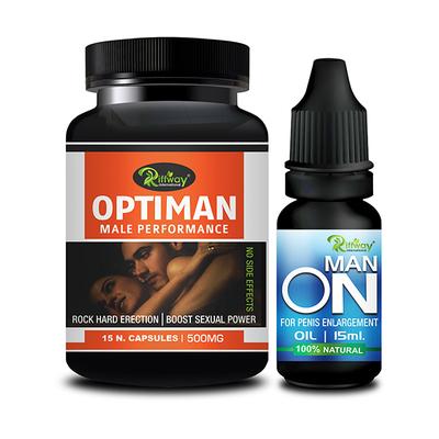 Riffway Optiman Capsule 15's + Man On Oil 15 ml - Sexual Healthcare