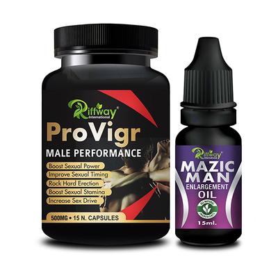 Riffway Pro Vigr Capsule 15's + Mazic Man Oil 15 ml - Sexual Healthcare